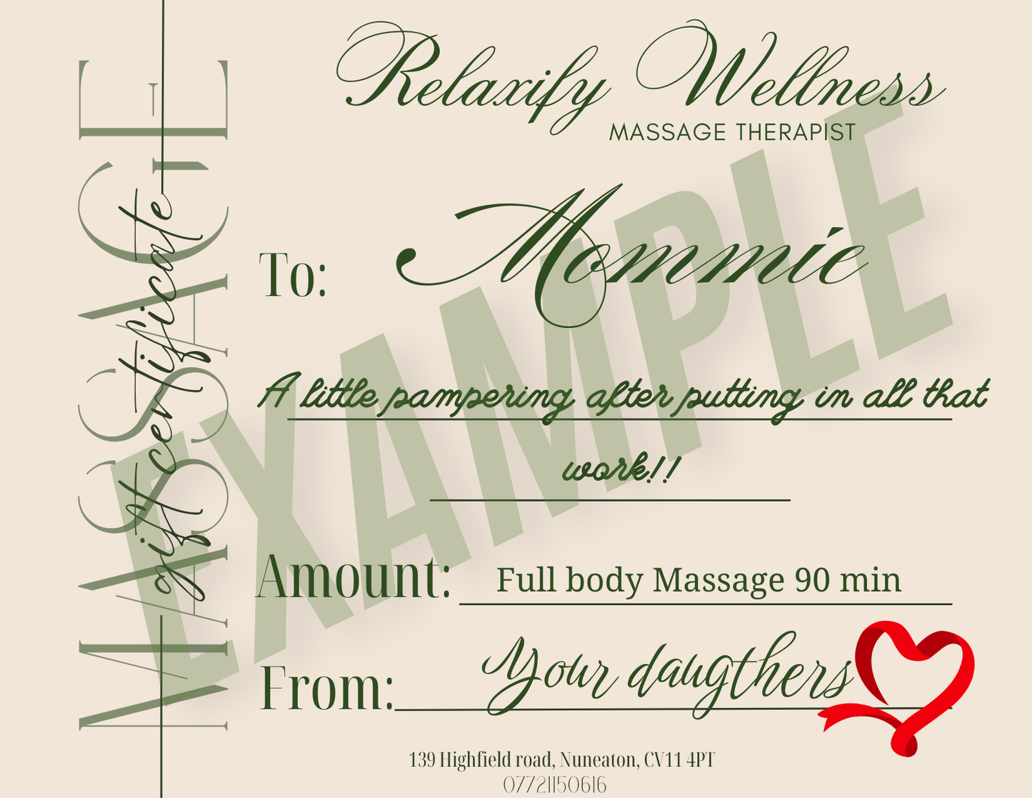 Gift certificate 🎁