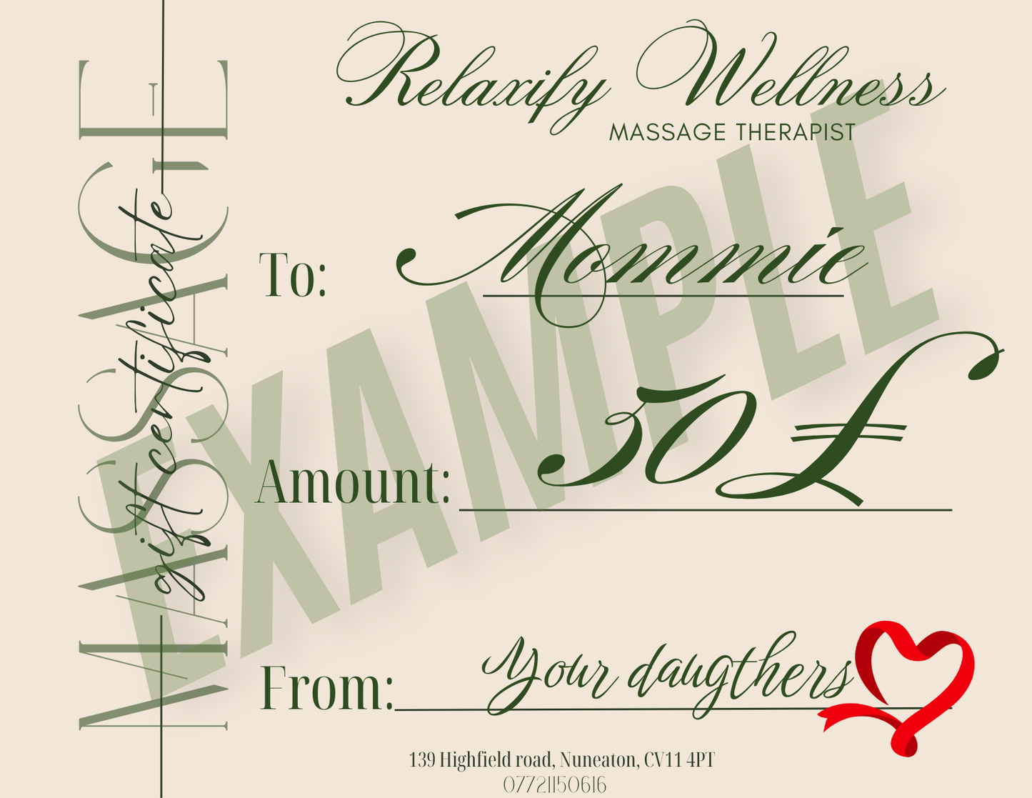 Gift certificate 🎁