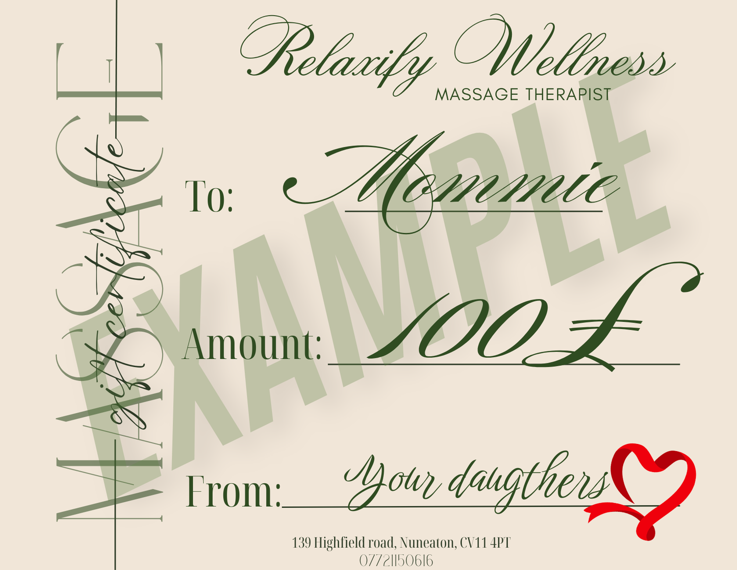 Gift certificate 🎁