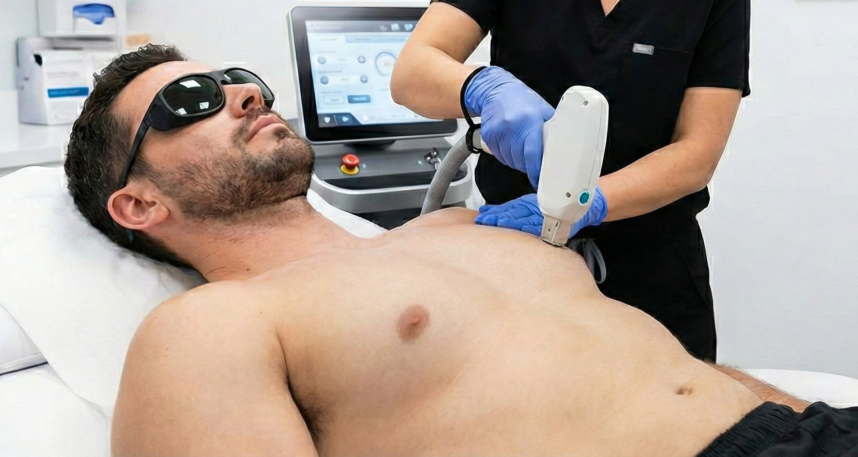 Achieve a cleaner, smoother look with chest laser hair removal. Quick, effective, long-term results. Schedule your treatment now!